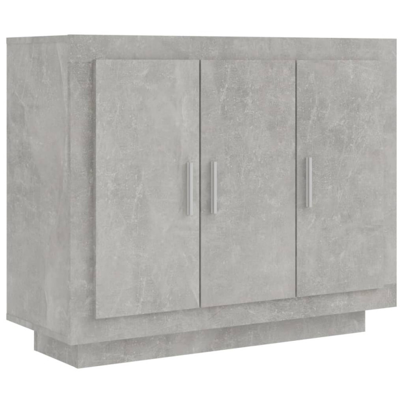 Buffet Gris béton 92x35x75 cm Bois d ingénierie