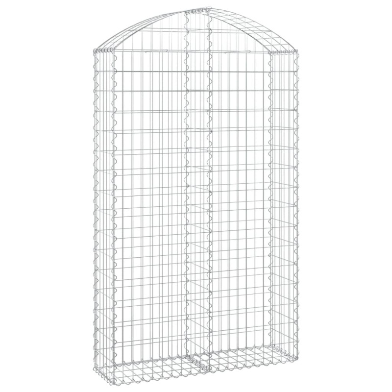 Panier de gabions arqué 100x30x160 180 cm Fer galvanisé