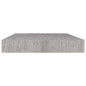 Étagères murales flottantes 2 pcs gris béton 50x23x3,8 cm MDF