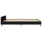 Cadre de lit sans matelas noir 140x190 cm tissu