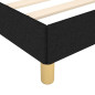 Cadre de lit sans matelas noir 140x190 cm tissu