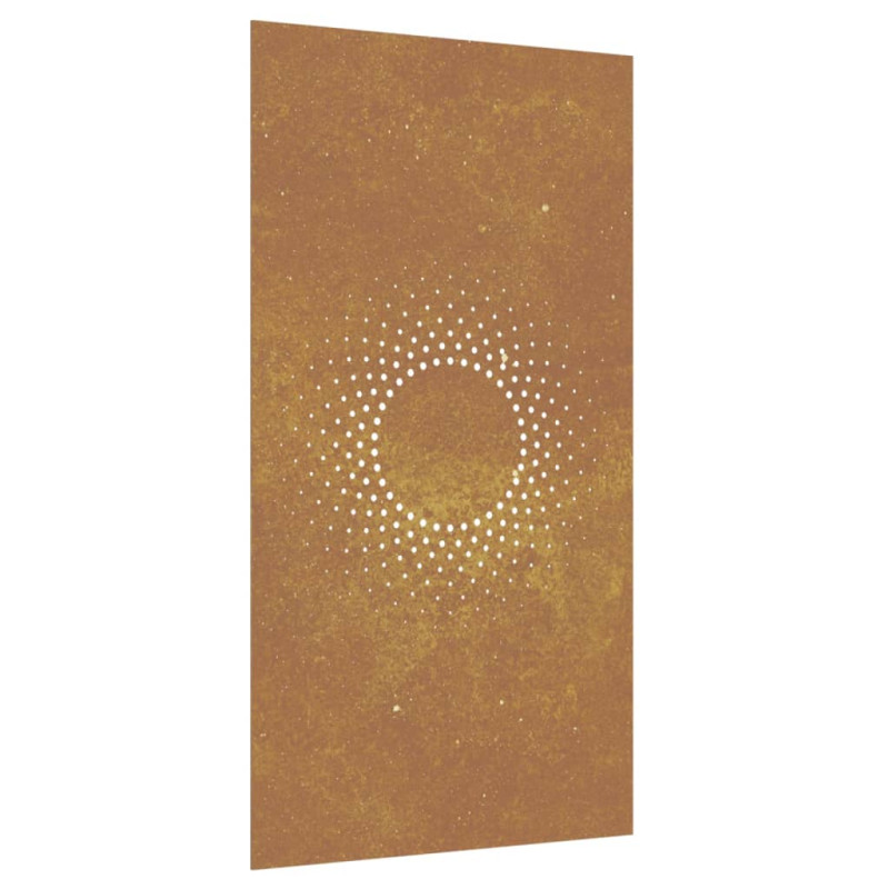 Décoration murale jardin 105x55cm acier corten design du soleil