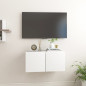 Meuble TV suspendu Blanc 60x30x30 cm