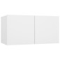 Meuble TV suspendu Blanc 60x30x30 cm