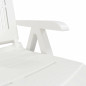 Chaise longue blanc plastique