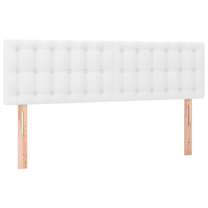 Têtes de lit 2 pcs Blanc 72x5x78 88 cm Similicuir