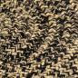  Tapis fait à la main jute noir et naturel 150 cm