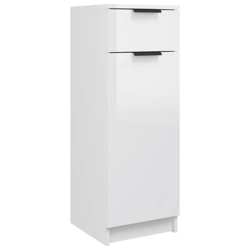 Armoire de salle de bain blanc brillant 32x34x90 cm