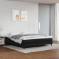 Cadre de lit sans matelas noir 160x200 cm similicuir