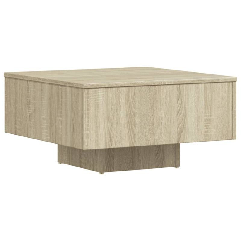 Table basse chêne sonoma 60x60x31,5 cm bois d ingénierie