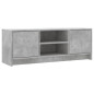 Meuble TV gris béton 102x30x37,5 cm bois d ingénierie