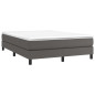 Cadre de lit sans matelas gris 140x200 cm similicuir