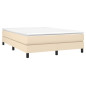 Cadre de lit sans matelas crème 140x190 cm tissu