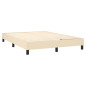 Cadre de lit sans matelas crème 140x190 cm tissu