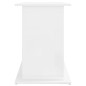 Support d aquarium blanc brillant 121x41x58cm bois d ingénierie