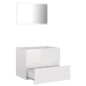 Ensemble de meubles de salle de bain 2 pcs blanc brillant