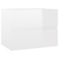 Ensemble de meubles de salle de bain 2 pcs blanc brillant