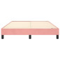 Cadre de lit sans matelas rose 140x190 cm velours