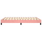 Cadre de lit sans matelas rose 140x190 cm velours