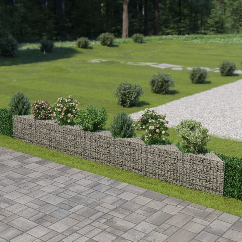 Mur de gabion Acier galvanisé 450x30x50 cm