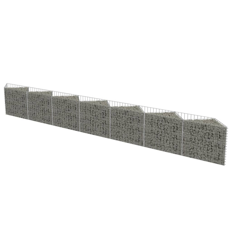 Mur de gabion Acier galvanisé 450x30x50 cm