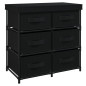 Armoire de rangement avec 6 tiroirs 55x29x55 cm Noir Acier