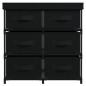 Armoire de rangement avec 6 tiroirs 55x29x55 cm Noir Acier