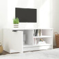 Meuble TV Blanc 80x35x36,5 cm Bois d ingénierie