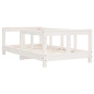 Cadre de lit pour enfant blanc 70x140 cm bois de pin massif