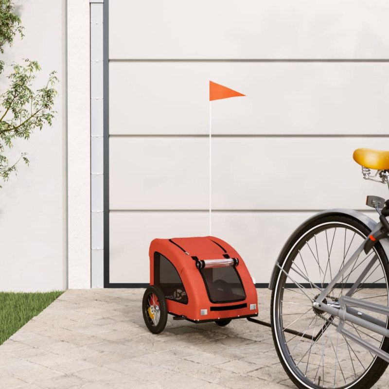 Remorque de vélo pour animaux de compagnie orange