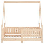 Cadre de lit pour enfant 70x140 cm bois de pin massif