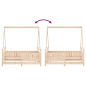 Cadre de lit pour enfant 70x140 cm bois de pin massif