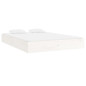 Cadre de lit sans matelas blanc bois massif 140x200 cm