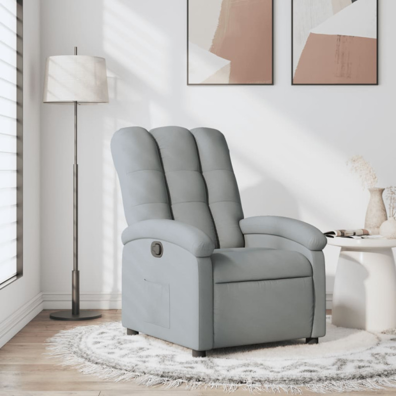 Fauteuil inclinable Gris clair Tissu