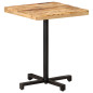 Table de bistro Carrée 60x60x75 cm Bois de manguier brut