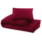 Ensemble de housse de couette Bordeaux 200x220 cm Microfibre