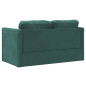 Canapé lit 2 en 1 vert foncé 122x204x55 cm velours