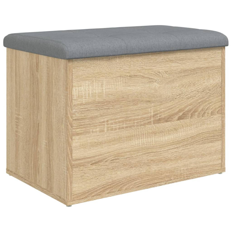 Banc de rangement chêne sonoma 62x42x45 cm bois d ingénierie