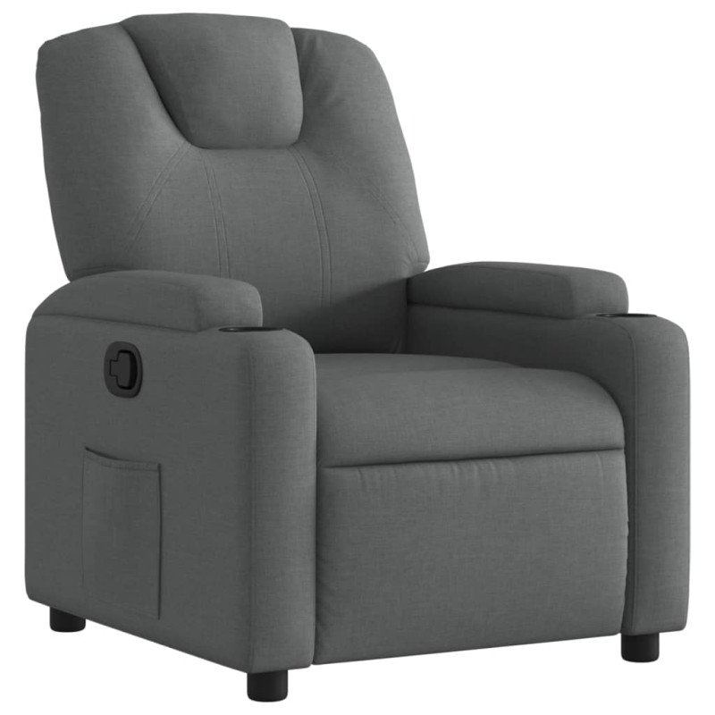 Fauteuil inclinable Gris foncé Tissu