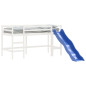 Lit mezzanine d enfants sans matelas avec toboggan 90x190 cm