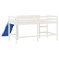 Lit mezzanine d enfants sans matelas avec toboggan 90x190 cm