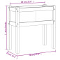 Jardinières avec pieds 70x31x70 cm bois de pin massif
