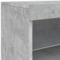 Buffet avec lumières LED gris béton 142,5x37x67 cm