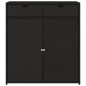 Armoire de rangement de jardin noir 105x55x113cm résine tressée