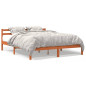 Cadre de lit sans matelas cire marron 180x200cm bois pin massif