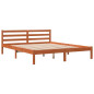 Cadre de lit sans matelas cire marron 180x200cm bois pin massif