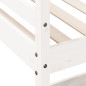 Lit superposé sans matelas blanc 90x190 cm bois de pin massif