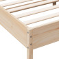 Cadre de lit sans matelas 140x190 cm bois de pin massif