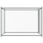 Cage pour chien avec porte gris 2x2x1,5 m acier galvanisé