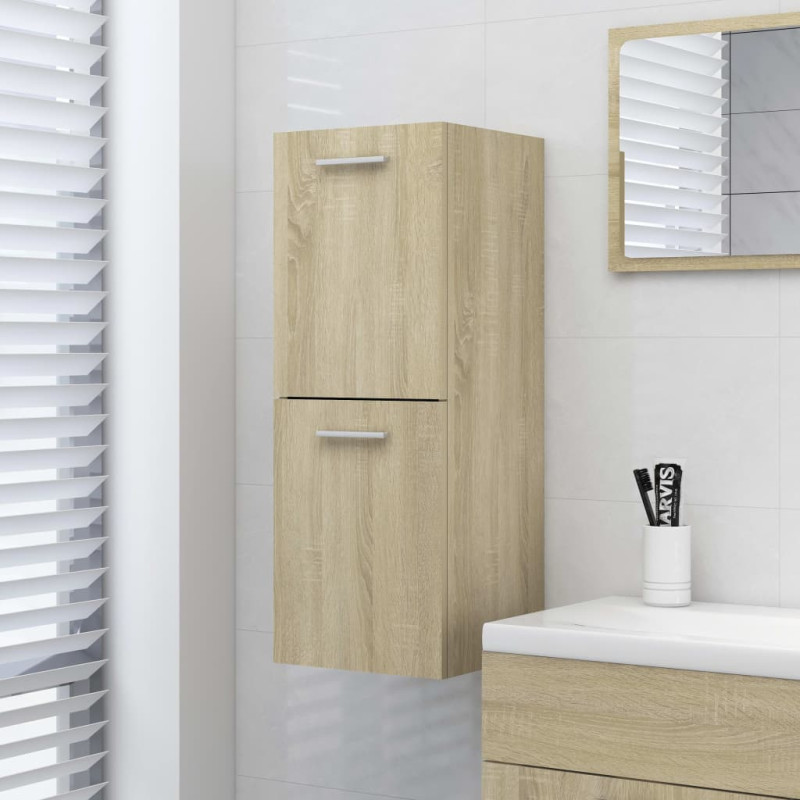 Armoire de salle de bain Chêne sonoma Bois d’ingénierie